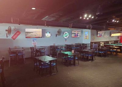 Tables at Johnny D's Beach Bar and Grill!