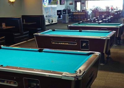 Pool tables at Johnny D's Beach Bar and Grill!