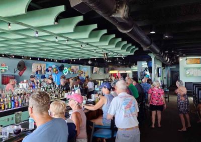 Inside of bar Johnny D's Beach Bar and Grill!