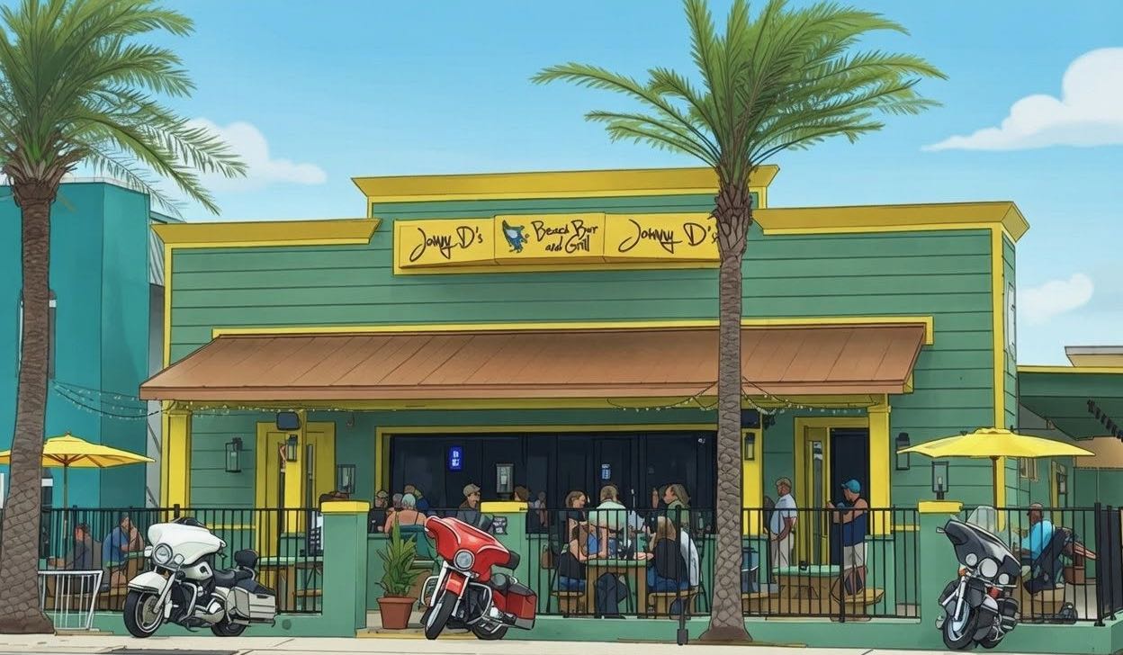 Johnny D's Beach Bar and Grill!